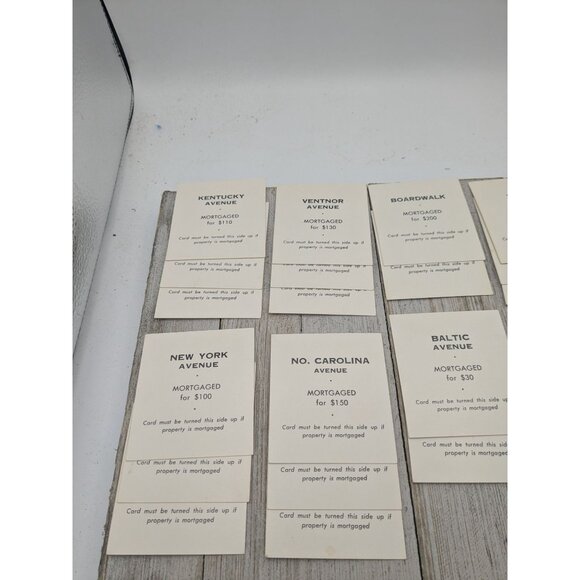 Vintage 1974 Monopoly Anniversary Edition Game Replacement Property Cards - Picture 5 of 6